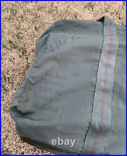 Vintage WWII USN US NAVY Parachute Traveling First Aid Kit Pouch Bag