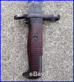 Vintage World War 1 WW1 Era US Springfield M1905 Bayonet Dated 1919 Original A++