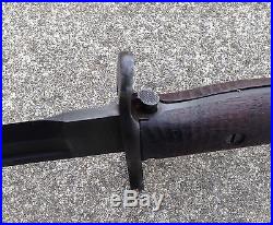 Vintage World War 1 WW1 Era US Springfield M1905 Bayonet Dated 1919 Original A++