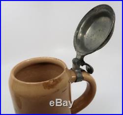 Vintage antique Nurnberg beer mug ceramic stein WW1 Imperial German Lowenbrau 1L