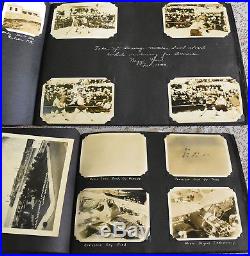 Vntg Military Navy Photo Album-1933-Ships-Planes-USS AZ-NY-Cuba-HI-Boxing-ID'd