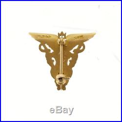 Vtg 1920 USNA US Naval Academy 14K Gold Pin Brooch 3.6g Eagle & Bell Super Nice