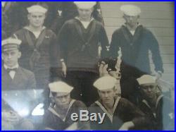 Vtg 1921 USN U. S. S Submarine S-30 Crew Photo / Officer Commission Signed Papers