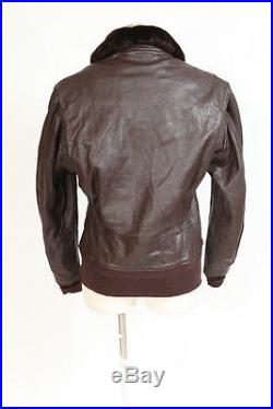 Vtg 1936 USN Bureau Aeronautics Leather Flight Bomber Jacket G-1 Mil-J-7823 40