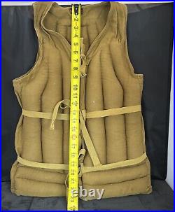 Vtg 1940's Ta.pat.co Life Jacket Boat Preserver WWII Kapok Filled Life-Save Vest