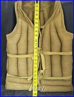 Vtg 1940's Ta.pat.co Life Jacket Boat Preserver WWII Kapok Filled Life-Save Vest