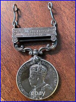 Vtg British India General Service Medal 1930 Northwest Frontier antique RAF war