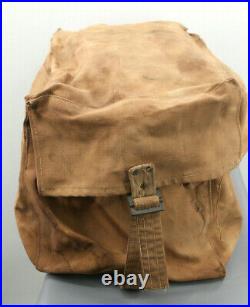 Vtg US Military Pre-WWII Canvas Equipment Bag Large Duffel Bag With Buckles 40s