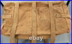 Vtg US Military Pre-WWII Canvas Equipment Bag Large Duffel Bag With Buckles 40s