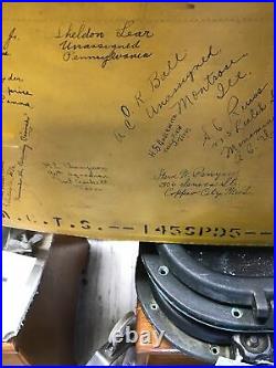 WW 2 SIGNED Wing Flap US ARMY PERKINS D. W. ACTS -145SPD5-4-27-33