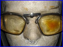 WW1 1930's GERMAN PILOTS FLIGHT FLYING HELMET & GOGGLES. Sz58