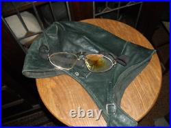 WW1 1930's GERMAN PILOTS FLIGHT FLYING HELMET & GOGGLES. Sz58