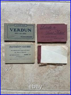 WW1- 4 postcard booklets VERDUN very RARE Lot Of 4