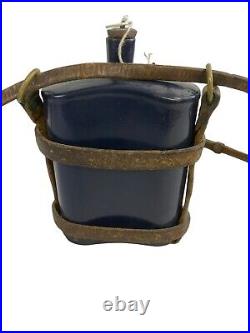 WW1 British Canadian CEF BEF Dismounted Pattern Canteen and Leather Carrier