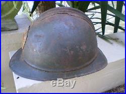 WW1 Czech M15 French Adrian steel helmet with badge