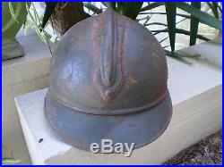 WW1 Czech M15 French Adrian steel helmet with badge