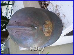 WW1 Czech M15 French Adrian steel helmet with badge