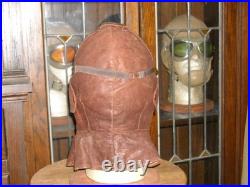 WW1 GERMAN PILOTS FLIGHT FLYING HELMET & GOGGLES. Sz 7