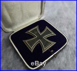 WW1 German Prussian 1914 Iron Cross boxed cased medal Imperial badge WWII Knight