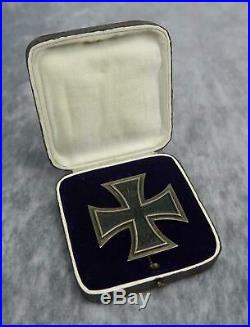 WW1 German Prussian 1914 Iron Cross boxed cased medal Imperial badge WWII Knight