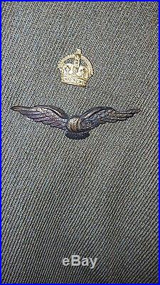 WW1 RAF Authentic Canadian military tunic uniform wings, pins