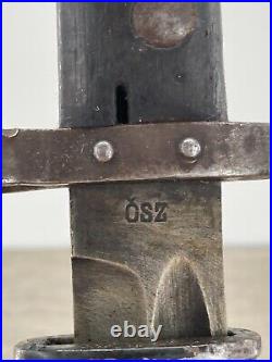 WW1 era Czech CSZ Greek Mauser Bayonet Scabbard Throat Markings F 23 Z in Circle