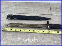 WW1 era Czech CSZ Greek Mauser Bayonet Scabbard Throat Markings F 23 Z in Circle