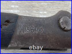 WW1 era Czech CSZ Greek Mauser Bayonet Scabbard Throat Markings F 23 Z in Circle