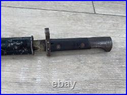 WW1 era Czech CSZ Greek Mauser Bayonet Scabbard Throat Markings F 23 Z in Circle