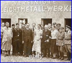 WW2 GERMAN DR. ROBERT LEY at CRITICAL LUFTWAFFE ALLOYS Co. (OOAK) PHOTO POSTCARD