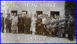 WW2 GERMAN DR. ROBERT LEY at CRITICAL LUFTWAFFE ALLOYS Co. (OOAK) PHOTO POSTCARD WW2 GERMAN DR. ROBERT LEY at CRITICAL LUFTWAFFE ALLOYS Co. (OOAK) PHOTO POSTCARD