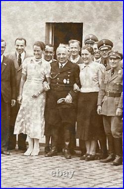 WW2 GERMAN DR. ROBERT LEY at CRITICAL LUFTWAFFE ALLOYS Co. (OOAK) PHOTO POSTCARD