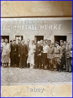 WW2 GERMAN DR. ROBERT LEY at CRITICAL LUFTWAFFE ALLOYS Co. (OOAK) PHOTO POSTCARD