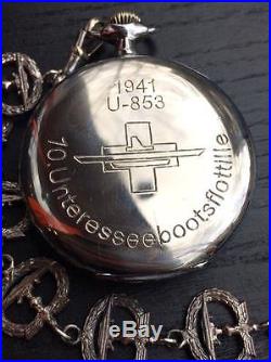 WW2 GERMAN KRIEGSMARINE U-BOAT OMEGA POCKET WATCH 10 FLOTILLA