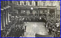 WW2 GERMAN LEADER'S RADIO BROADCAST to RALLY GRAZ, AUST. 2.20.38 PHOTO POSTCARD