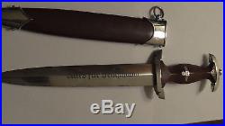WW2 German SA RZM M7/33 Dagger with Scabbard, F. W. Holler, Solingen