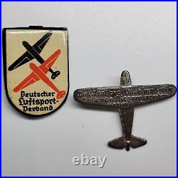 WW2 German WHW Luftsport pilot plane airplane Luftwaffe pin Goering aviation fly