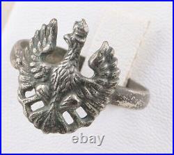 WW2 Polish LEGIONs Patriotic jewelry POLAND Ring WWII Legioners Corps EAGLE Badg