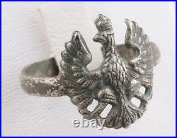 WW2 Polish LEGIONs Patriotic jewelry POLAND Ring WWII Legioners Corps EAGLE Badg