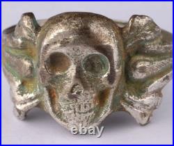 WW2 Ring Skull Bones WWII Death head WWI symbol of death Goth Cosplay Gothic art