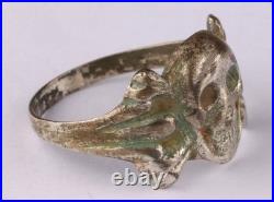 WW2 Ring Skull Bones WWII Death head WWI symbol of death Goth Cosplay Gothic art