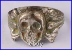WW2 Ring Skull Bones WWII Death head WWI symbol of death Goth Cosplay Gothic art