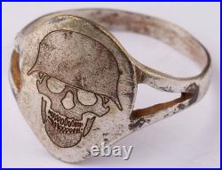 WW2 Set WWII Skull hat Ring war period WW1 Smile WWI Battlefield artifact Milita