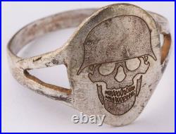 WW2 Set WWII Skull hat Ring war period WW1 Smile WWI Battlefield artifact Milita