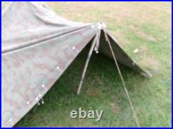 WW2 Swiss M31 Splittertarnmuster Tent 2 Halves, Poles and Stakes