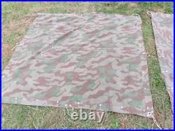 WW2 Swiss M31 Splittertarnmuster Tent 2 Halves, Poles and Stakes