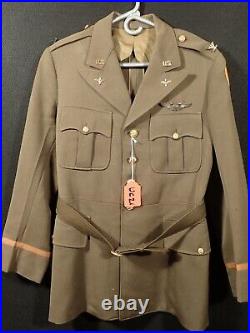 WW2 US AAC Army Air Corps Colonel Uniform Bullion Pinwheel Named Col. Mason 1935