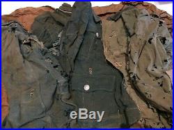 WW2 german 3 relic tunics good for repairs or patching up other