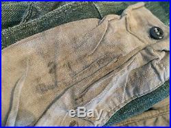 WW2 german m1940 reed green HBT tunic pleated, belowed pockets no insignia sz39