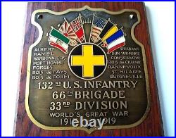 WWI 1919 Military Service Hanging Wall Plaque In Excellent Condition, Militaria